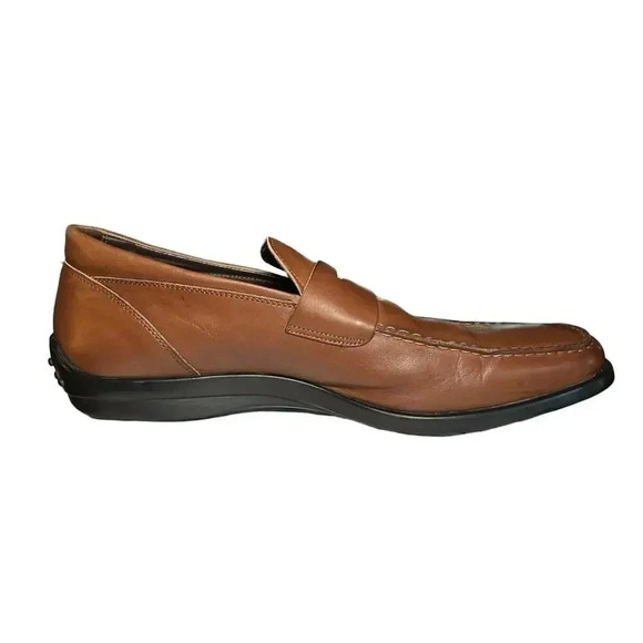 Luca Bossi Men’s Leather Casual Driving Loafers Brown Size 43 (9-9.5 U.S.) - Picture 3 of 9